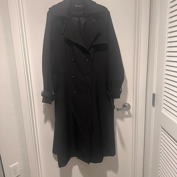 Classic Black Trench Coat - Picture 1 of 5
